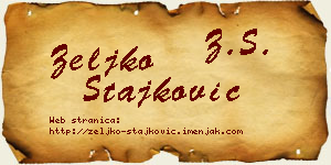 Željko Stajković vizit kartica